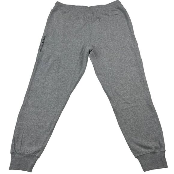 New Smith Men US XL Grey Sweet Pants Sport Casual Logo Joggers Elastic Waist - Picture 2 of 12